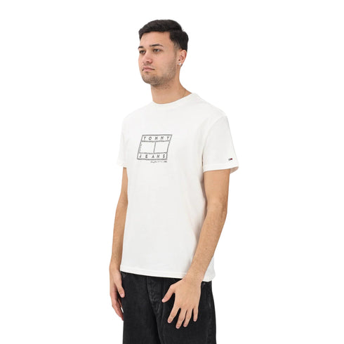 Tommy Hilfiger T-shirt mm T-shirt a manica corta da uomo con logo a timbro S P26-TOMMY JEANSDM22317-YBH-S - Francavilla Moda
