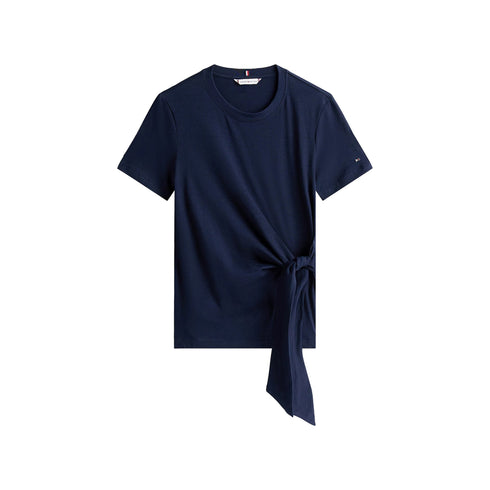 Tommy Hilfiger T-shirt T-shirt Donna con nodo laterale S P25 - TOMMY HILFIGERWW44559 - C1G - S - Francavilla Moda