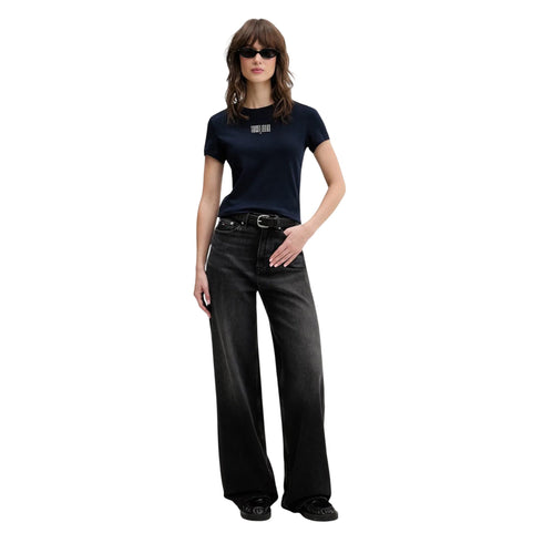 Tommy Hilfiger T-shirt mm T-shirt donna in cotone slim multi linear XS - Francavilla Moda