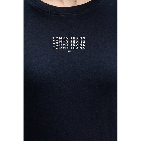 Tommy Hilfiger T-shirt mm T-shirt donna in cotone slim multi linear XS - Francavilla Moda