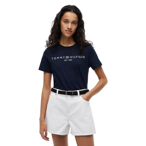 Tommy Hilfiger T-shirt mm T-shirt donna in jersey con logo XS - Francavilla Moda