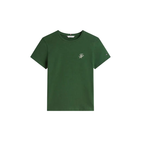 Tommy Hilfiger T-shirt mm T-shirt donna in jersey con logo ricamato XS P26-TOMMY HILFIGERWW47809-MBO-XS - Francavilla Moda