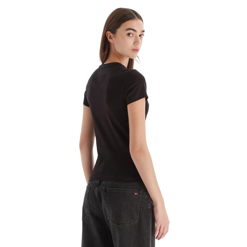 Tommy Hilfiger T-shirt T-shirt Donna slim Bling Linear XS - Francavilla Moda