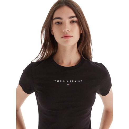 Tommy Hilfiger T-shirt T-shirt Donna slim Bling Linear XS - Francavilla Moda