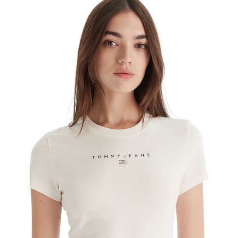 Tommy Hilfiger T-shirt T-shirt Donna slim Bling Linear XS A25-TOMMY JEANSDW21550-YBH-XS - Francavilla Moda