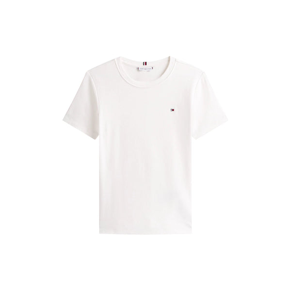 Tommy Hilfiger T-shirt mm T-shirt donna slim fit con bandierina ricamata XS - Francavilla Moda