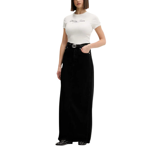 Tommy Hilfiger T-shirt mm T-shirt donna slim logo ricamato XS P26-TOMMY JEANSDW21838-YBL-XS - Francavilla Moda