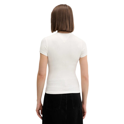 Tommy Hilfiger T-shirt mm T-shirt donna slim logo ricamato XS P26-TOMMY JEANSDW21838-YBL-XS - Francavilla Moda