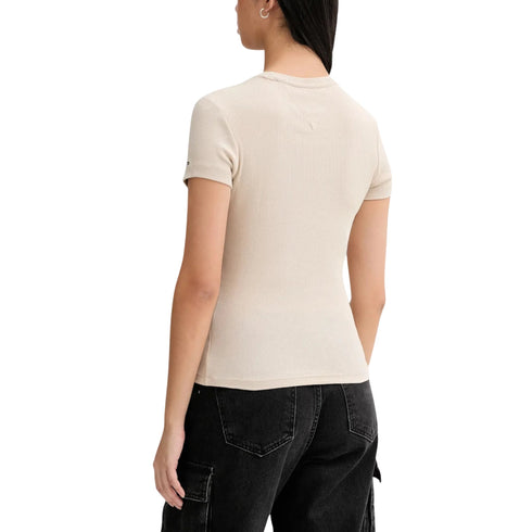 Tommy Hilfiger T-shirt mm T-shirt donna slim logo ricamato XS P26-TOMMY JEANSDW21838-YBL-XS - Francavilla Moda