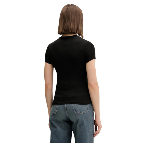 Tommy Hilfiger T-shirt mm T-shirt donna slim logo ricamato XS P26-TOMMY JEANSDW21838-YBL-XS - Francavilla Moda