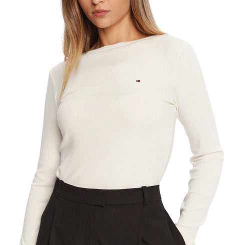 Tommy Hilfiger T-shirt T-shirt slim fit a coste con maniche lunghe XS A25-TOMMY HILFIGERWW47309-YA8-XS - Francavilla Moda