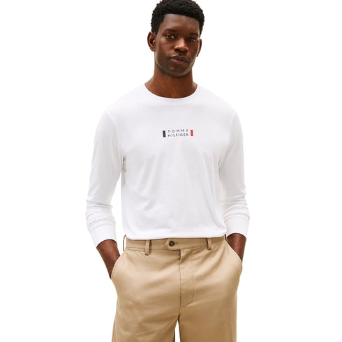 Tommy Hilfiger T-shirt ml T-shirt uomo a maniche lunghe in jersey con logo S P26-TOMMY HILFIGERMW41454-YBR-S - Francavilla Moda