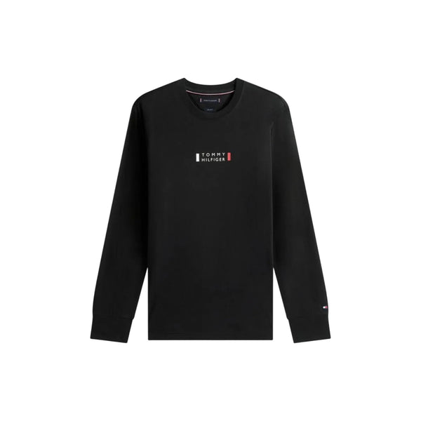 Tommy Hilfiger T-shirt ml T-shirt uomo a maniche lunghe in jersey con logo S - Francavilla Moda
