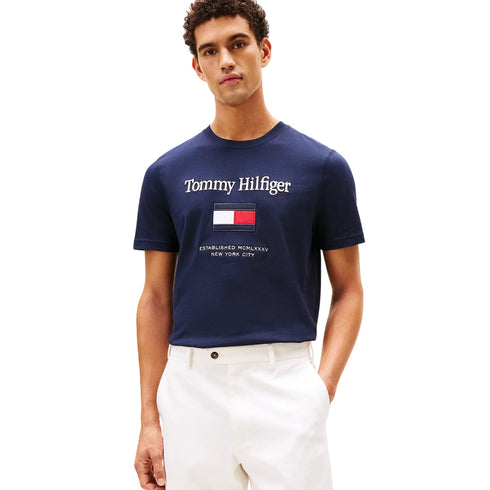 Tommy Hilfiger T-shirt mm T-shirt uomo con logo ricamato S - Francavilla Moda