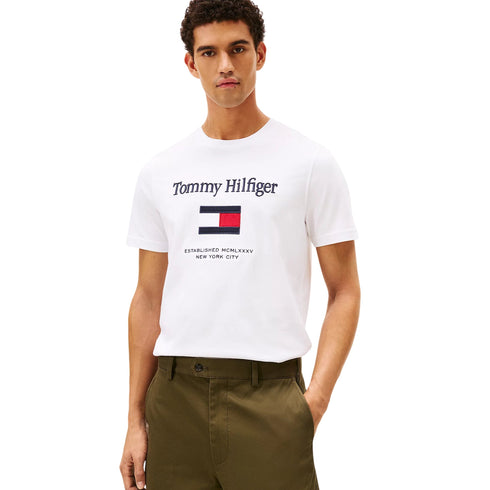 Tommy Hilfiger T-shirt mm T-shirt uomo con logo ricamato S P26-TOMMY HILFIGERMW42736-YBR-S - Francavilla Moda