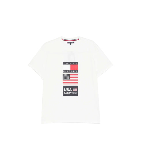 Tommy Hilfiger T-Shirt T-shirt Uomo con tre bandiere frontali XS P26-TOMMY HILFIGERMN00033-YBL-XS - Francavilla Moda