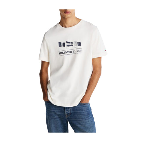 Tommy Hilfiger T-shirt T-shirt Uomo Flags girocollo S P25 - TOMMY HILFIGERMW37439 - ZOO - S - Francavilla Moda