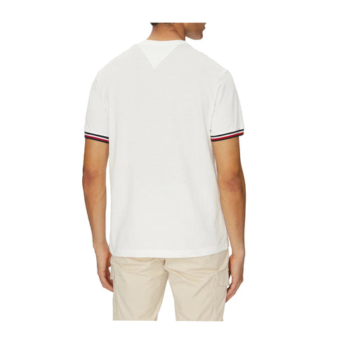 Tommy Hilfiger T-shirt T-shirt Uomo Global Stripe Cuff S P25 - TOMMY HILFIGERMW38630 - YBR - S - Francavilla Moda