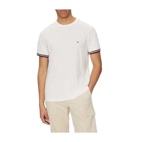 Tommy Hilfiger T-shirt T-shirt Uomo Global Stripe Cuff S P25 - TOMMY HILFIGERMW38630 - YBR - S - Francavilla Moda