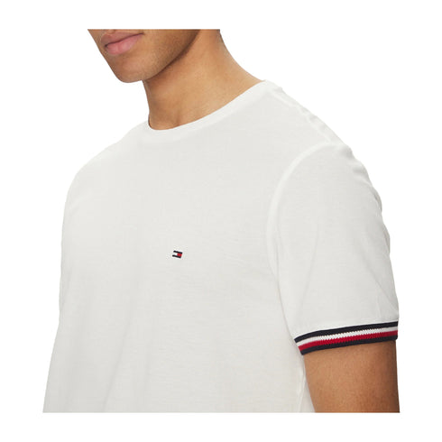 Tommy Hilfiger T-shirt T-shirt Uomo Global Stripe Cuff S P25 - TOMMY HILFIGERMW38630 - YBR - S - Francavilla Moda