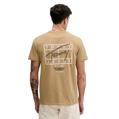 Tommy Hilfiger T-shirt mm T-shirt uomo in cotone regular sign spray S P26-TOMMY JEANSDM22319-BDS-S - Francavilla Moda