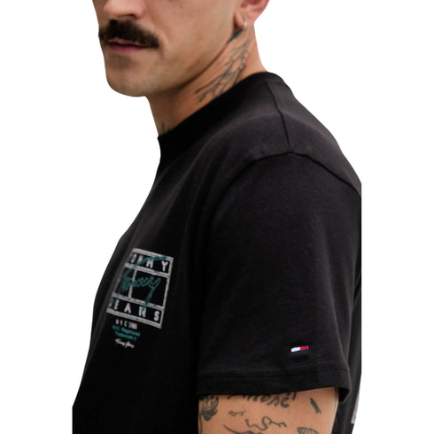 Tommy Hilfiger T-shirt mm T-shirt uomo in cotone regular sign spray S P26-TOMMY JEANSDM22319-BDS-S - Francavilla Moda
