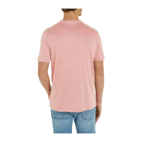 Tommy Hilfiger T-shirt T-shirt Uomo in lino maniche corte Rosa P24-TOMMY HILFIGERMW34662-TQY-S - Francavilla Moda