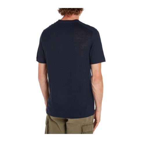 Tommy Hilfiger T-shirt T-shirt Uomo in lino maniche corte Blu - Francavilla Moda