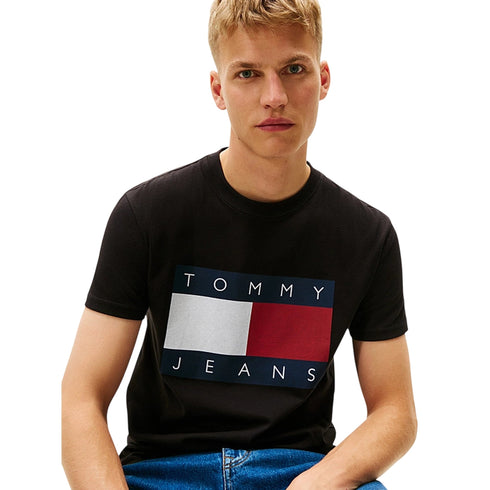 Tommy Hilfiger T-shirt mm T-shirt uomo Regular in jersey big flag S - Francavilla Moda