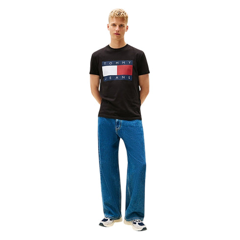 Tommy Hilfiger T-shirt mm T-shirt uomo Regular in jersey big flag S - Francavilla Moda