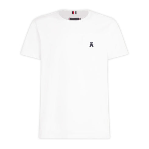 Tommy Hilfiger T - shirt T - shirt Uomo ricamo TH monogram Bianco A24 - TOMMY HILFIGERMW33987 - YBR - S - Francavilla Moda