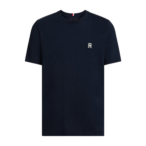 Tommy Hilfiger T - shirt T - shirt Uomo ricamo TH monogram Blu - Francavilla Moda