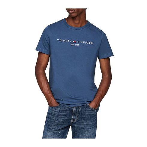Tommy Hilfiger T-shirt T-shirt Uomo slim con logo Indaco - Francavilla Moda