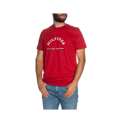 Tommy Hilfiger T-shirt T-shirt Uomo slim con stampa Rosso A24 - TOMMY HILFIGERMW35466 - XLG - S - Francavilla Moda