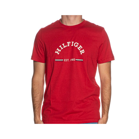 Tommy Hilfiger T-shirt T-shirt Uomo slim con stampa Rosso A24 - TOMMY HILFIGERMW35466 - XLG - S - Francavilla Moda