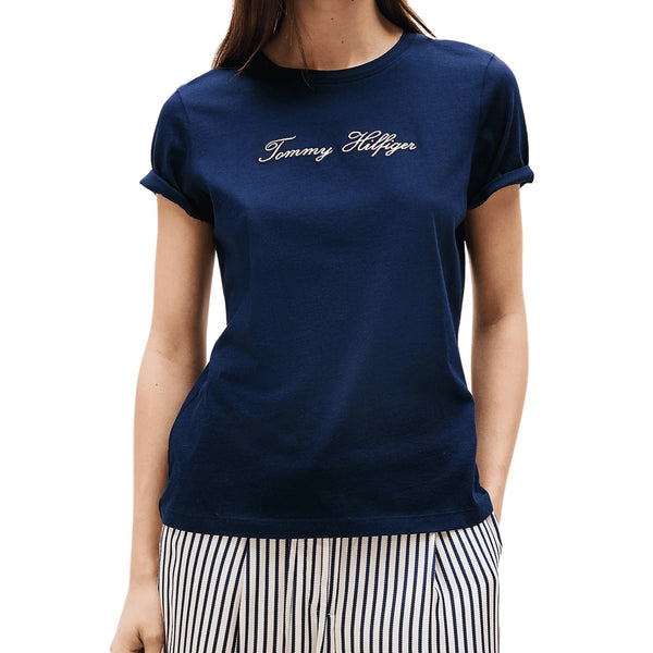 Tommy Hilfiger T-shirt Tommy Hilfiger - T-shirt con logo ricamato XS  - Francavilla Moda