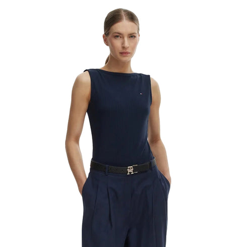 Tommy Hilfiger Top Top Donna Slim fit a coste XS P26-TOMMY HILFIGERWW47807-C1G-XS - Francavilla Moda