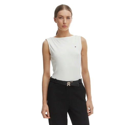Tommy Hilfiger Top Top Donna Slim fit a coste XS P26-TOMMY HILFIGERWW47807-YBL-XS - Francavilla Moda