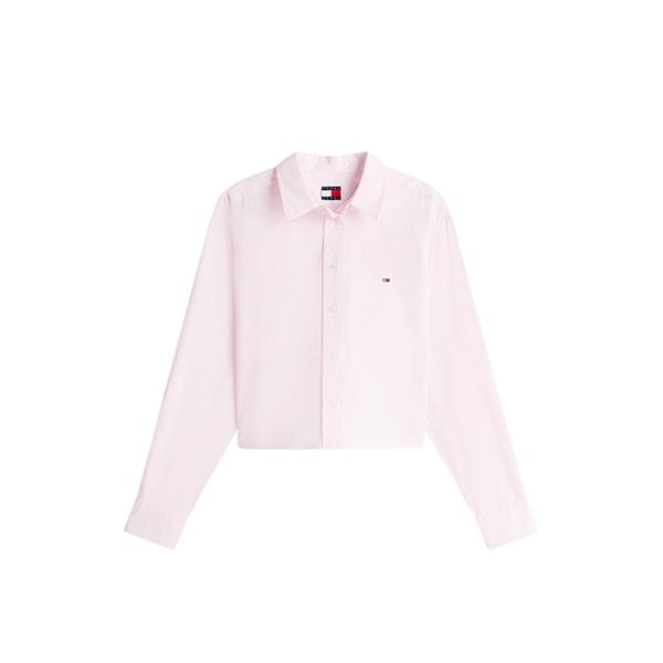 TOMMY JEANS Camicia ml Camicia Donna cropped taglio relaxed XS - Francavilla Moda