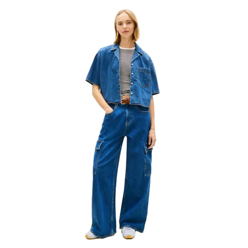 TOMMY JEANS Camicia Camicia Donna in denim con taschino XS - Francavilla Moda