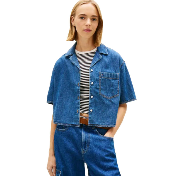 TOMMY JEANS Camicia Camicia Donna in denim con taschino XS - Francavilla Moda