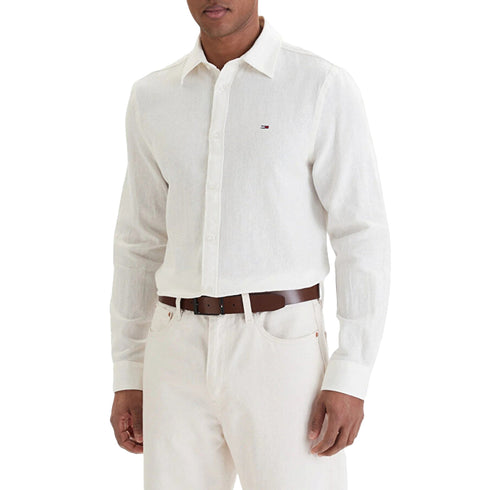 TOMMY JEANS Camicia Camicia Uomo in misto lino S P26-TOMMY JEANSDM0DM22761-YBL-S - Francavilla Moda