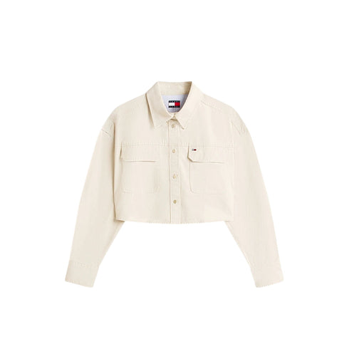 TOMMY JEANS Overshirt Overshirt Donna cropped con tasche S - Francavilla Moda