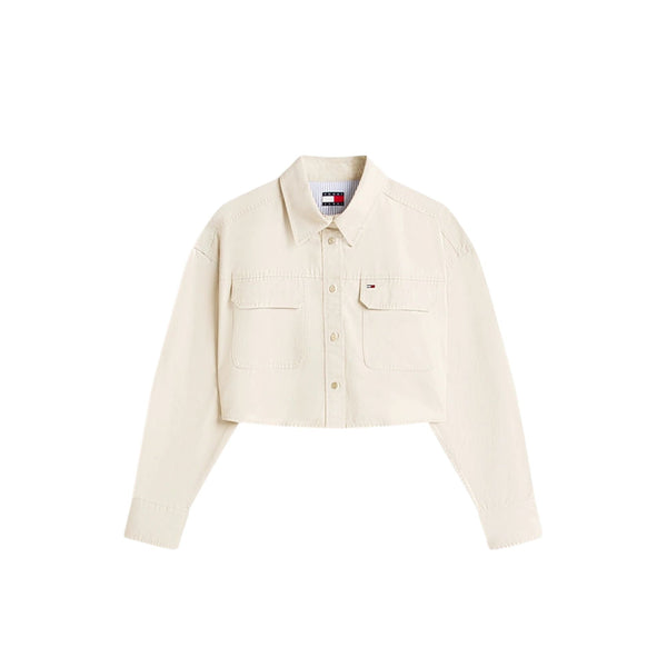 TOMMY JEANS Overshirt Overshirt Donna cropped con tasche S - Francavilla Moda