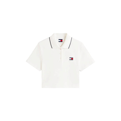TOMMY JEANS Polo Polo cropped Donna con patch XS P26-TOMMY JEANSDW21363-YBL-XS - Francavilla Moda