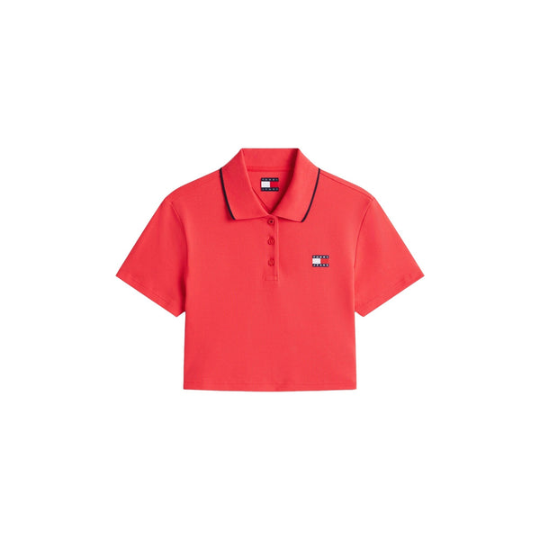 TOMMY JEANS Polo Polo cropped Donna con patch XS - Francavilla Moda
