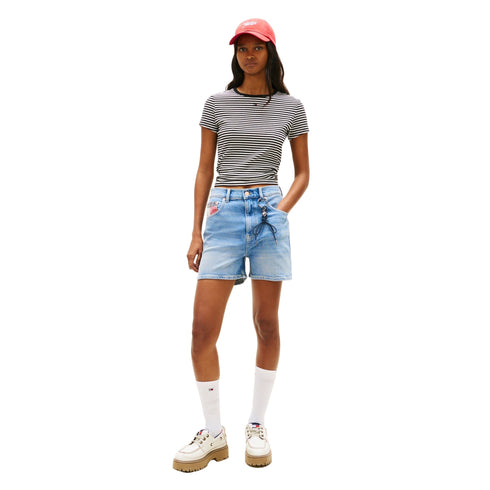 TOMMY JEANS Shorts Shorts Donna in denim modello mom 25 P26-TOMMY JEANSDW22692-1A5-25 - Francavilla Moda