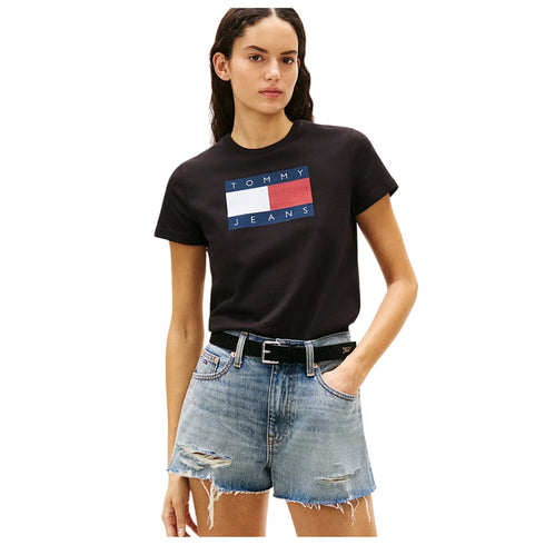 TOMMY JEANS T-shirt mm T-shirt Donna con bandiera stampata XS - Francavilla Moda