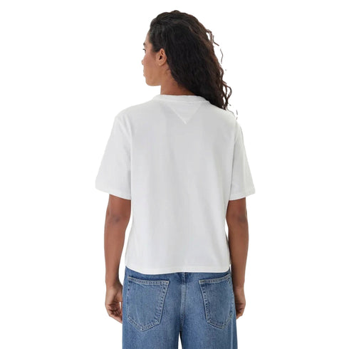 TOMMY JEANS T-shirt T-shirt Donna dal fit rilassato XS A26-TOMMY JEANSDW0DW22202-YBL-XS - Francavilla Moda