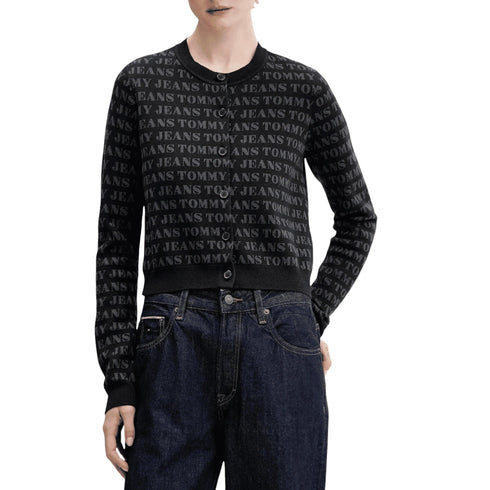 TOMMY JEANS Cardigan TOMMY JEANS Cardigan Donna Cotone Organico Scollo Quadrato XS - Francavilla Moda